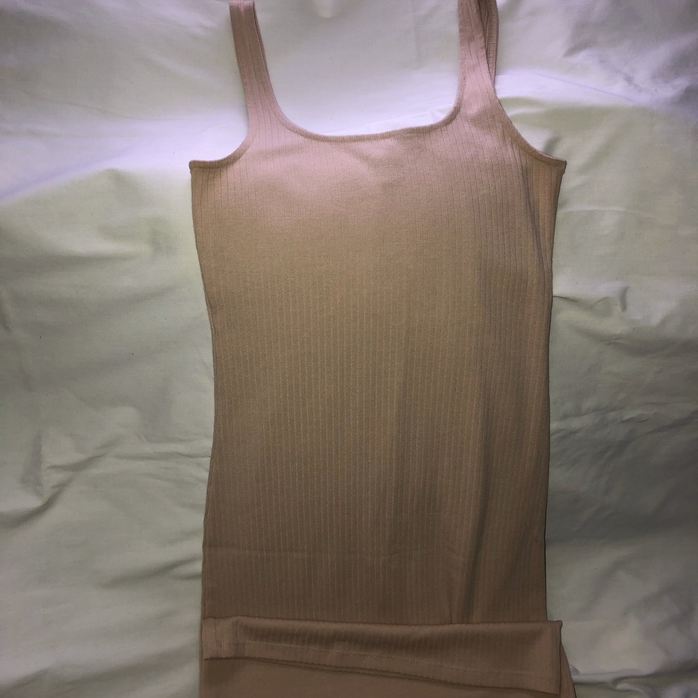 Nude forever 21 knee bodycon dress size M